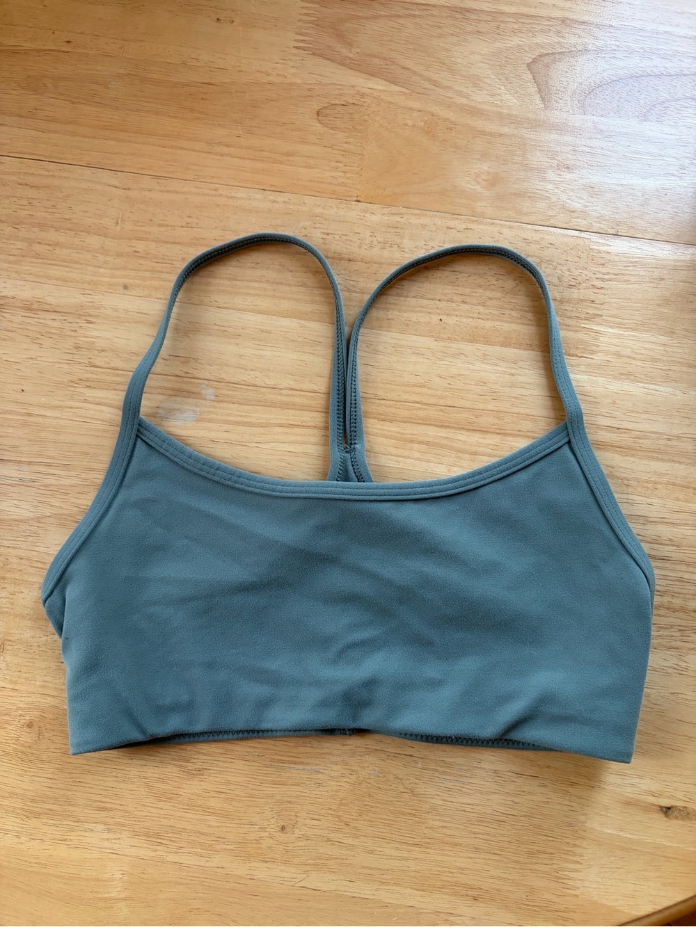 Vuori Olive Green Scoop Neck Sports Bralette
